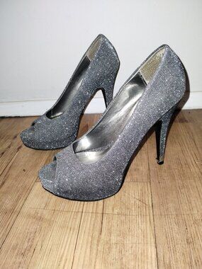 Silver Chinese Laundry Heels